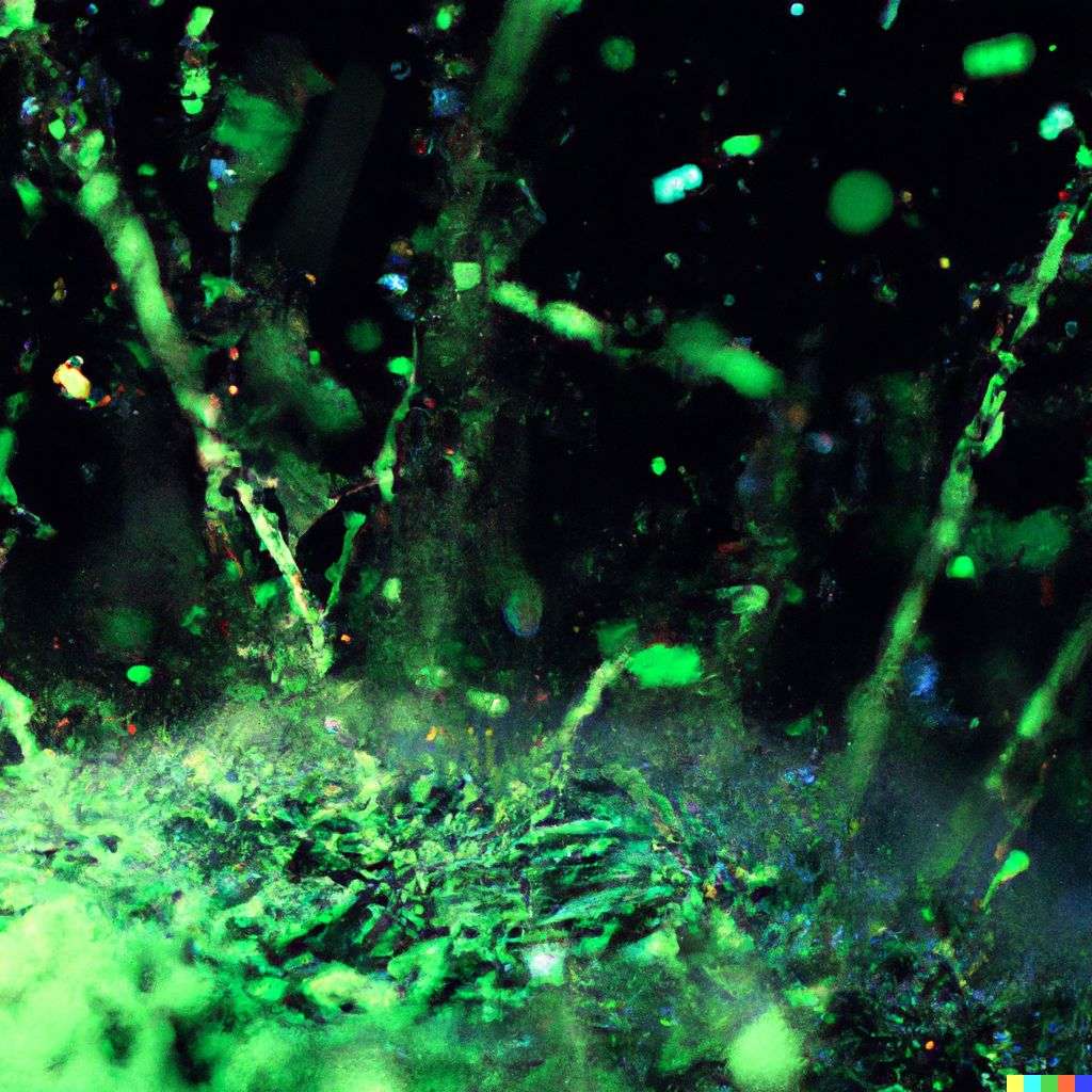 the discovery of gravity, particle simulation, Octane render